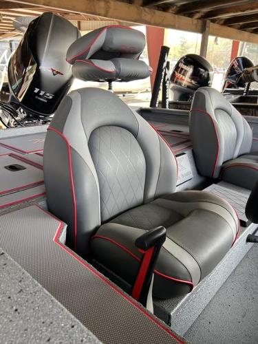 Slide: The Image of 2023 Xpress H18 boat with comfortable seating and 115 horsepower outboard motor. - 7