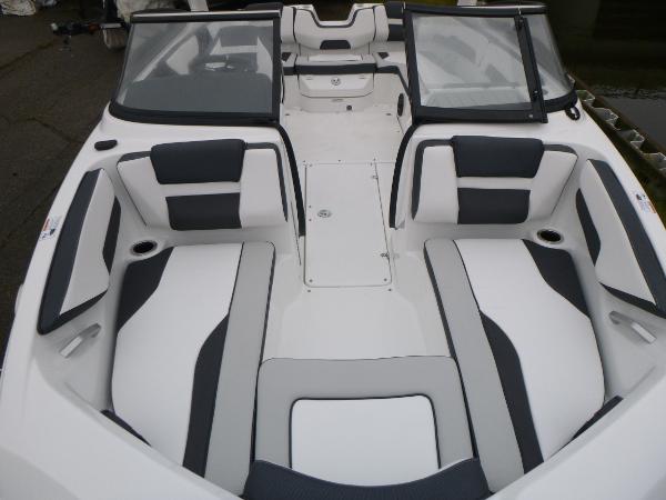 Slide: The Image of 2024 Yamaha AR195 boat interior with sleek seating and modern design. - 3