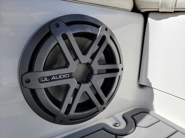Slide: The Image of JL Audio speaker on 2007 Yamaha SX210 boat interior. - 15