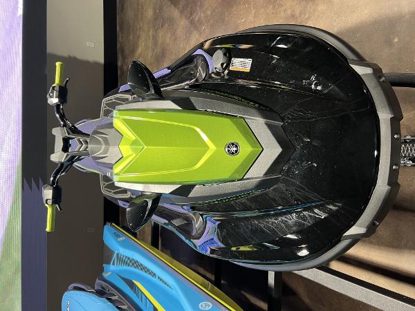 Slide: The Image of 2023 Yamaha WaveRunner JetBlaster in black and green on display. - 3