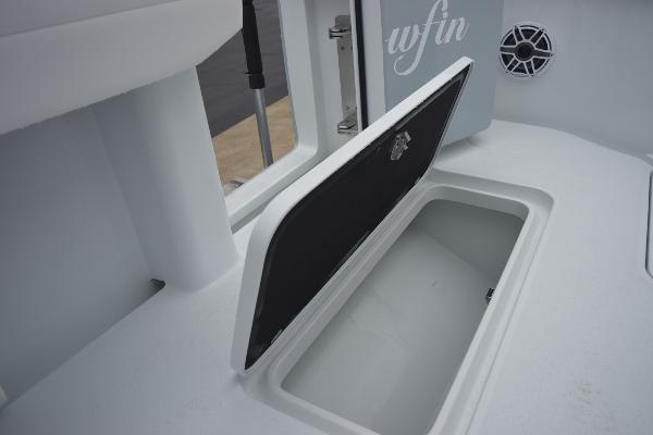 Slide: The Image of Open storage compartment on 2024 Yellowfin 42 boat. - 40