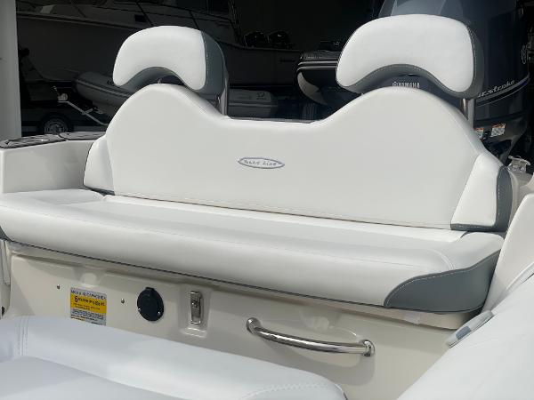 Slide: The Image of 2023 Zodiac Yachtline 490 Deluxe NEO 90hp, white cushioned seating, in stock. - 7
